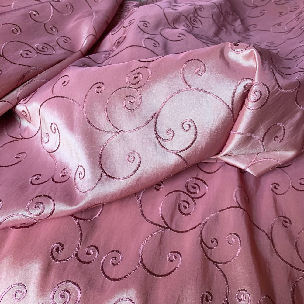 SILK with EMBROIDERY bulk Fabric - sold by yard